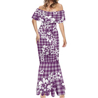 Hibiscus Pakala Sweetie Purple Mermaid Dress Tropical Floral Stylized - Polynesian Pride