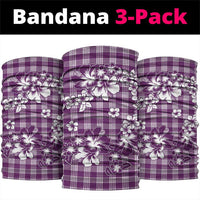 Hibiscus Pakala Sweetie Purple Neck Gaiter Tropical Floral Stylized - Polynesian Pride