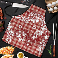 Hibiscus Pakala Fantasy Red Apron Tropical Floral Stylized - Polynesian Pride