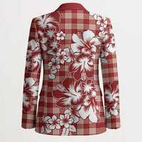 Hibiscus Pakala Fantasy Red Blazer Tropical Floral Stylized - Polynesian Pride