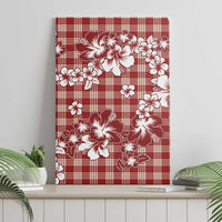 Hibiscus Pakala Fantasy Red Canvas Wall Art Tropical Floral Stylized - Polynesian Pride