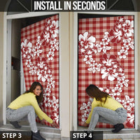 Hibiscus Pakala Fantasy Red Door Cover Tropical Floral Stylized LT01 - Polynesian Pride
