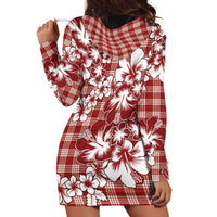 Hibiscus Pakala Fantasy Red Hoodie Dress Tropical Floral Stylized - Polynesian Pride