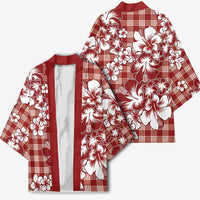 Hibiscus Pakala Fantasy Red Kimono Tropical Floral Stylized - Polynesian Pride