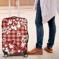 Hibiscus Pakala Fantasy Red Luggage Cover Tropical Floral Stylized - Polynesian Pride