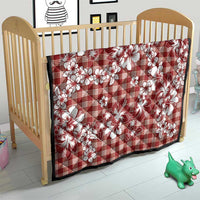 Hibiscus Pakala Fantasy Red Quilt Tropical Floral Stylized - Polynesian Pride