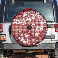 Hibiscus Pakala Fantasy Red Spare Tire Cover Tropical Floral Stylized - Polynesian Pride