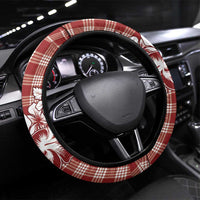 Hibiscus Pakala Fantasy Red Steering Wheel Cover Tropical Floral Stylized - Polynesian Pride