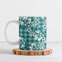 Hibiscus Pakala Aqua Teal Ceramic Mug Tropical Floral Stylized LT01 Teal - Polynesian Pride