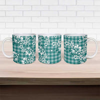 Hibiscus Pakala Aqua Teal Ceramic Mug Tropical Floral Stylized LT01 - Polynesian Pride