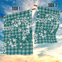 Hibiscus Pakala Aqua Teal Garden Flag Tropical Floral Stylized - Polynesian Pride