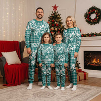 Hibiscus Pakala Aqua Teal Christmas Pajama Set Tropical Floral Stylized - Polynesian Pride
