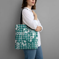 Hibiscus Pakala Aqua Teal Tote Bag Tropical Floral Stylized LT01 - Polynesian Pride