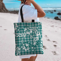 Hibiscus Pakala Aqua Teal Tote Bag Tropical Floral Stylized LT01 - Polynesian Pride