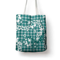 Hibiscus Pakala Aqua Teal Tote Bag Tropical Floral Stylized LT01 - Polynesian Pride