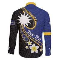 Personalised Nauru Family Matching Puletasi and Hawaiian Shirt Naoero Proud Plumeria