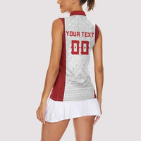 Tonga Rugby Custom Women Sleeveless Polo Shirt Tonga Sea Eagles Go Champions