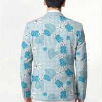 Hawaii Anthurium Tiare Pikake Lei Blazer UliUli Lauhala Art Pattern