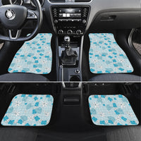 Hawaii Anthurium Tiare Pikake Lei Car Mats UliUli Lauhala Art Pattern