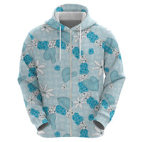 Hawaii Anthurium Tiare Pikake Lei Hoodie UliUli Lauhala Art Pattern LT01 - Polynesian Pride