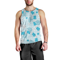 Hawaii Anthurium Tiare Pikake Lei Men Tank Top UliUli Lauhala Art Pattern LT01 - Polynesian Pride