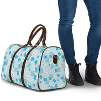 Hawaii Anthurium Tiare Pikake Lei Travel Bag UliUli Lauhala Art Pattern