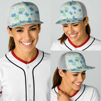 Hawaii Anthurium Tiare Pikake Lei Baseball Net Cap Omaomao Lauhala Art Pattern LT01 - Polynesian Pride