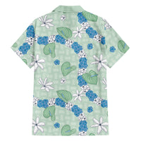 Hawaii Anthurium Tiare Pikake Lei Family Matching Mermaid Dress and Hawaiian Shirt Omaomao Lauhala Art Pattern