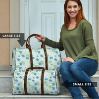 Hawaii Anthurium Tiare Pikake Lei Travel Bag Omaomao Lauhala Art Pattern