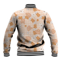 Hawaii Anthurium Tiare Pikake Lei Baseball Jacket Alani Lauhala Art Pattern