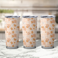 Hawaii Anthurium Tiare Pikake Lei Tumbler Cup Alani Lauhala Art Pattern LT01 - Polynesian Pride