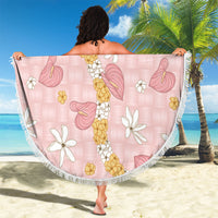 Hawaii Anthurium Tiare Pikake Lei Beach Blanket Akala Lauhala Art Pattern LT01 - Polynesian Pride