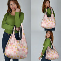 Hawaii Anthurium Tiare Pikake Lei Grocery Bag Akala Lauhala Art Pattern LT01 - Polynesian Pride