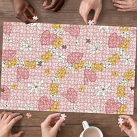 Hawaii Anthurium Tiare Pikake Lei Puzzle Akala Lauhala Art Pattern