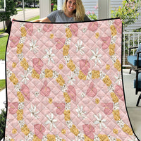 Hawaii Anthurium Tiare Pikake Lei Quilt Akala Lauhala Art Pattern