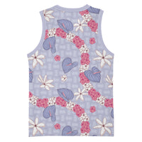 Hawaii Anthurium Tiare Pikake Lei Basketball Jersey Poni Lauhala Art Pattern LT01 - Polynesian Pride