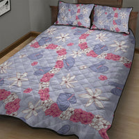 Hawaii Anthurium Tiare Pikake Lei Quilt Bed Set Poni Lauhala Art Pattern LT01 - Polynesian Pride