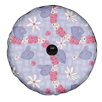 Hawaii Anthurium Tiare Pikake Lei Spare Tire Cover Poni Lauhala Art Pattern LT01 - Polynesian Pride