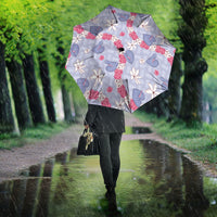 Hawaii Anthurium Tiare Pikake Lei Umbrella Poni Lauhala Art Pattern