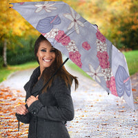 Hawaii Anthurium Tiare Pikake Lei Umbrella Poni Lauhala Art Pattern
