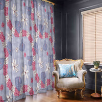 Hawaii Anthurium Tiare Pikake Lei Window Curtain Poni Lauhala Art Pattern