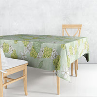 Hawaii Anthurium Tiare Pikake Lei Tablecloth Sage Green Lauhala Art Pattern LT01 - Polynesian Pride