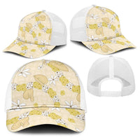 Hawaii Anthurium Tiare Pikake Lei Baseball Net Cap Melemele Lauhala Art Pattern LT01 - Polynesian Pride