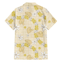 Hawaii Anthurium Tiare Pikake Lei Family Matching Tank Maxi Dress and Hawaiian Shirt Melemele Lauhala Art Pattern