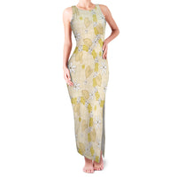 Hawaii Anthurium Tiare Pikake Lei Family Matching Tank Maxi Dress and Hawaiian Shirt Melemele Lauhala Art Pattern