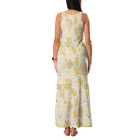 Hawaii Anthurium Tiare Pikake Lei Family Matching Tank Maxi Dress and Hawaiian Shirt Melemele Lauhala Art Pattern