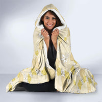 Hawaii Anthurium Tiare Pikake Lei Hooded Blanket Melemele Lauhala Art Pattern LT01 - Polynesian Pride