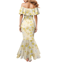 Hawaii Anthurium Tiare Pikake Lei Mermaid Dress Melemele Lauhala Art Pattern