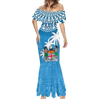 Personalised Fiji Mermaid Dress Bula Fijian Tapa Pattern LT01 - Polynesian Pride