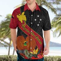 Personalised Papua New Guinea Hawaiian Shirt Bird Of Paradise With Tropical Flower LT01 - Polynesian Pride